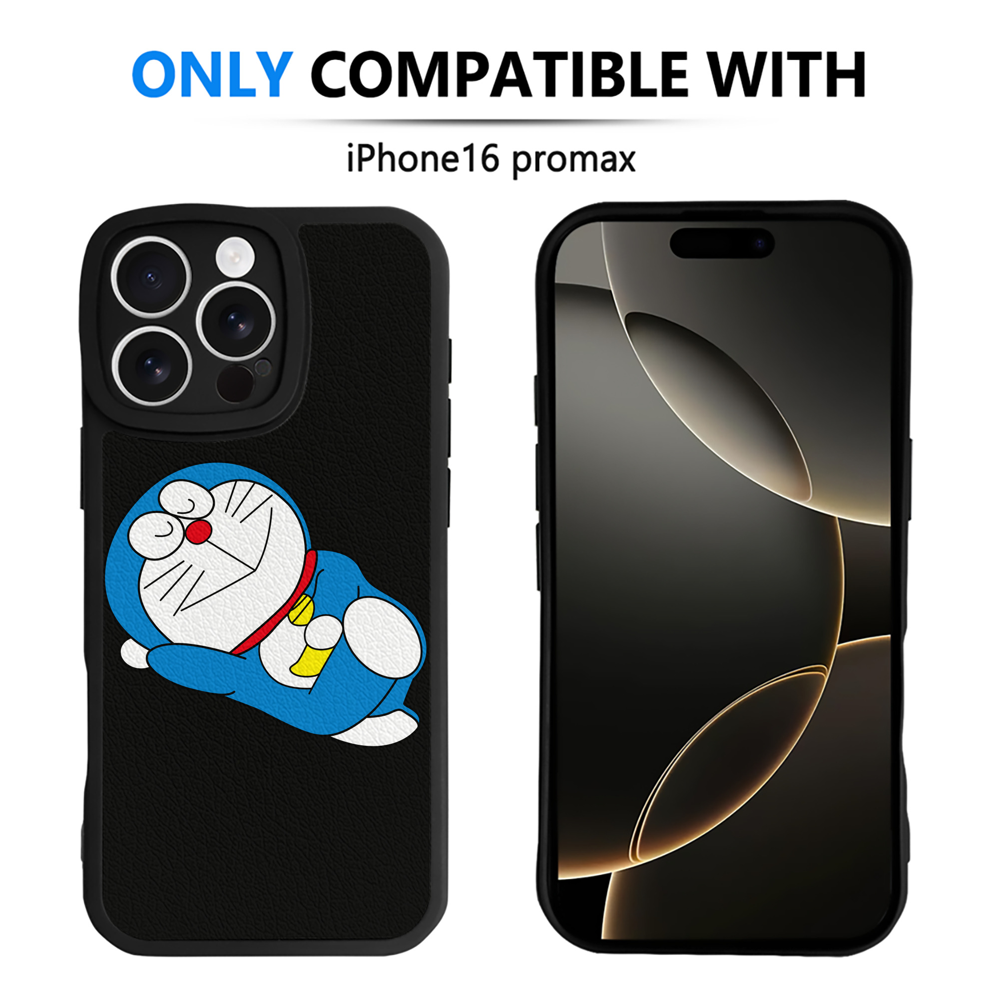 （画像用） ドラえもん Doraemon 【iPhone 16シリーズ対応】シリコンスマホケース（レザー調） 材質：シリコン